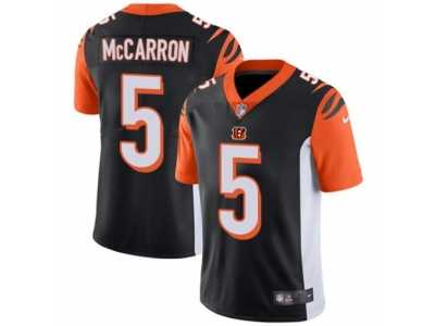 Youth Nike Cincinnati Bengals #5 AJ McCarron Vapor Untouchable Limited Black Team Color NFL Jersey
