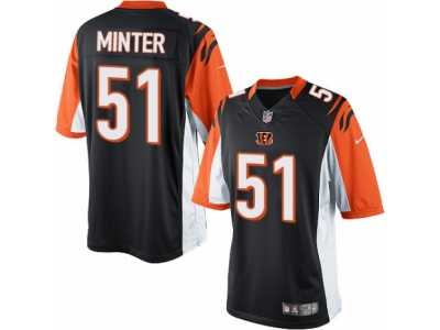 Youth Nike Cincinnati Bengals #51 Kevin Minter Limited Black Team Color NFL Jersey