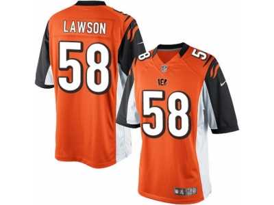 Youth Nike Cincinnati Bengals #58 Carl Lawson Limited Orange Alternate NFL Jersey