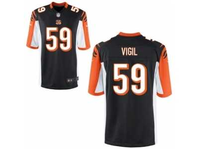 Youth Nike Cincinnati Bengals #59 Nick Vig Black Team Color NFL Jersey