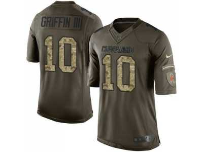 Youth Nike Browns #10 Robert Griffin III Green Stitched NFL Limited Salute to Service Jersey