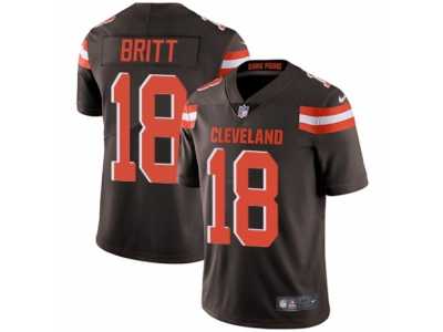 Youth Nike Cleveland Browns #18 Kenny Britt Vapor Untouchable Limited Brown Team Color NFL Jersey