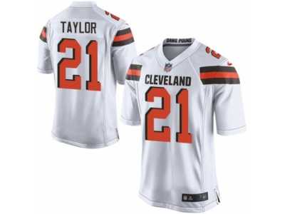 Youth Nike Cleveland Browns #21 Jamar Taylor Game White NFL Jersey