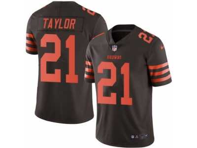 Youth Nike Cleveland Browns #21 Jamar Taylor Limited Brown Rush NFL Jersey