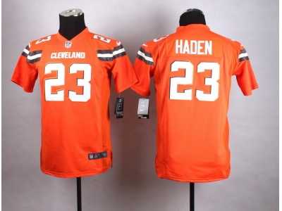 Youth Nike Cleveland Browns #23 Joe Haden Orange jerseys