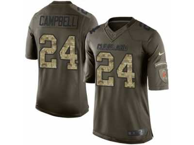 Youth Nike Cleveland Browns #24 Ibraheim Campbell Limited Green Salute to Service NFL Jersey