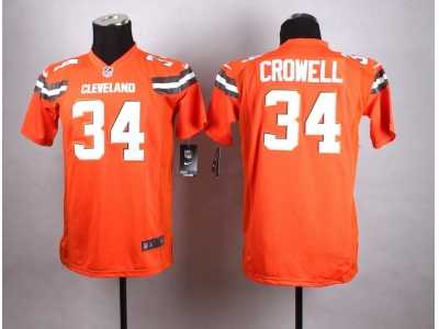 Youth Nike Cleveland Browns #34 Isaiah Crowell Orange jerseys