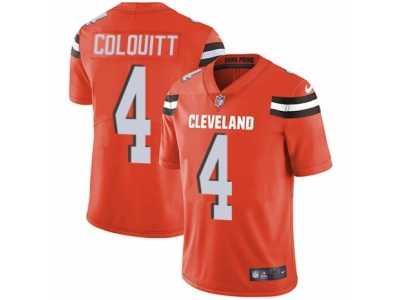 Youth Nike Cleveland Browns #4 Britton Colquitt Vapor Untouchable Limited Orange Alternate NFL Jersey