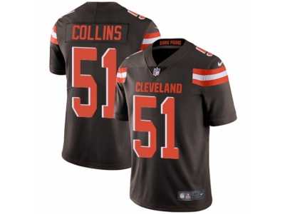 Youth Nike Cleveland Browns #51 Jamie Collins Vapor Untouchable Limited Brown Team Color NFL Jersey