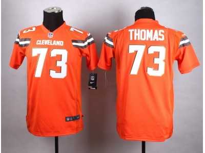 Youth Nike Cleveland Browns #73 Joe Thomas Orange jerseys