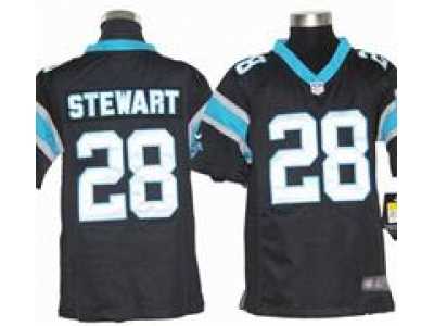 Nike Youth Carolina Panthers #28 Jonathan Stewart Black jerseys