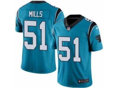 Youth Nike Carolina Panthers #51 Sam Mills Limited Blue Rush NFL Jersey