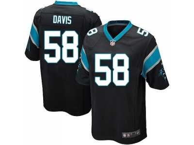 Youth Nike Carolina Panthers #58 Thomas Davis Black jerseys