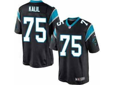 Youth Nike Carolina Panthers #75 Matt Kalil Limited Black Team Color NFL Jersey