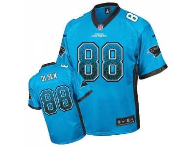 Youth Nike Carolina Panthers #88 Greg Olsen Blue JerseyS(Drift Fashion)