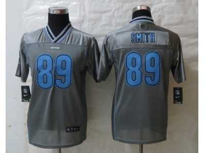 Youth Nike Carolina Panthers #89 Smith Grey Jerseys(Vapor)