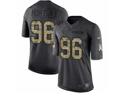 Youth Nike Carolina Panthers #96 Wes Horton Limited Black 2016 Salute to Service NFL Jersey