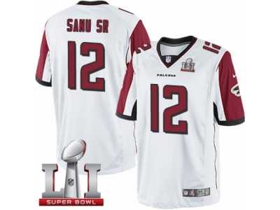 Youth Nike Atlanta Falcons #12 Mohamed Sanu Limited White Super Bowl LI 51 NFL Jersey