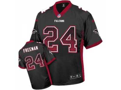 Youth Nike Atlanta Falcons #24 Devonta Freeman Black Alternate Stitched NFL Elite Drift Fashion Jersey