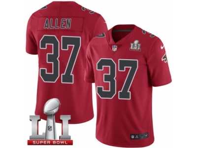 Youth Nike Atlanta Falcons #37 Ricardo Allen Limited Red Rush Super Bowl LI 51 NFL Jersey