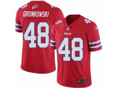 Youth Nike Buffalo Bills #48 Glenn Gronkowski Limited Red Rush NFL Jersey