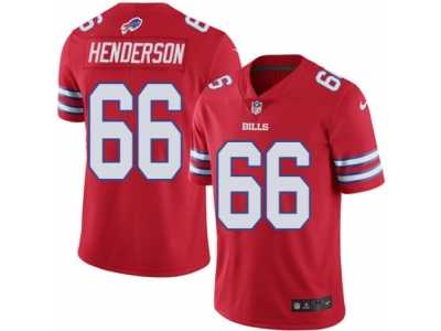 Youth Nike Buffalo Bills #66 Seantrel Henderson Limited Red Rush NFL Jersey