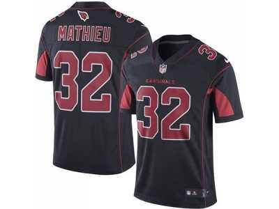 Youth Nike Arizona Cardinals #32 Tyrann Mathieu Black Stitched NFL Limited Rush Jersey