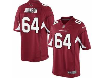 Youth Nike Arizona Cardinals #64 Dorian Johnson Limited Red Team Color NFL Jersey