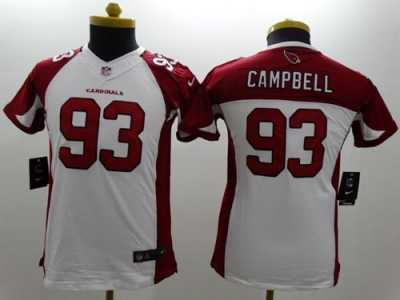 Youth Nike Arizona Cardinals #93 Calais Campbell white jerseys