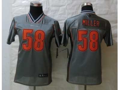 Nike Youth Denver Broncos #58 Miller Grey Jerseys(Vapor)