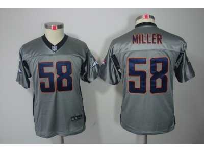 Nike Youth Denver Broncos #58 Von Miller Grey Shadow Jerseys