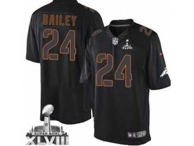 Youth Denver Broncos #24 Champ Bailey black[2014 Super Bowl XLVIII lights out]