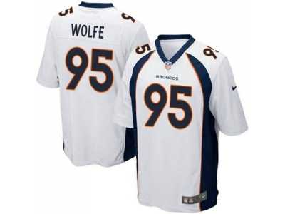 Youth Nike Broncos #95 Derek Wolfe white Team Color Stitched Jersey