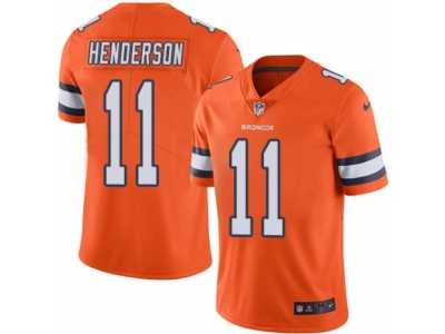 Youth Nike Denver Broncos #11 Carlos Henderson Limited Orange Rush NFL Jersey