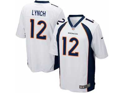 Youth Nike Denver Broncos #12 Paxton Lynch White Stitched NFL New Elite Jersey