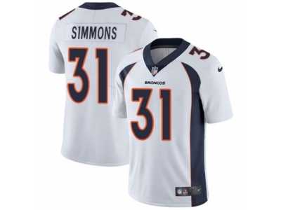 Youth Nike Denver Broncos #31 Justin Simmons Vapor Untouchable Limited White NFL Jersey