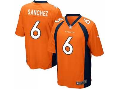 Youth Nike Denver Broncos #6 Mark Sanchez Orange Team Color Stitched NFL New Elite Jersey
