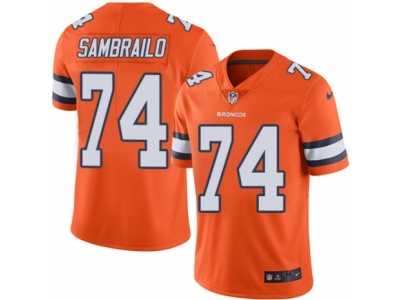Youth Nike Denver Broncos #74 Ty Sambrailo Limited Orange Rush NFL Jersey