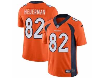 Youth Nike Denver Broncos #82 Jeff Heuerman Vapor Untouchable Limited Orange Team Color NFL Jersey