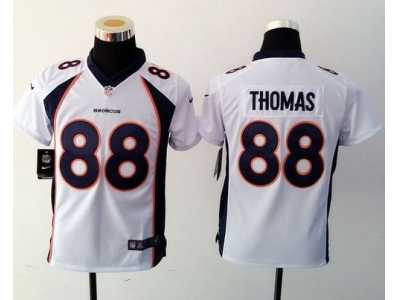 Youth Nike Denver Broncos #88 Demaryius Thomas White jerseys