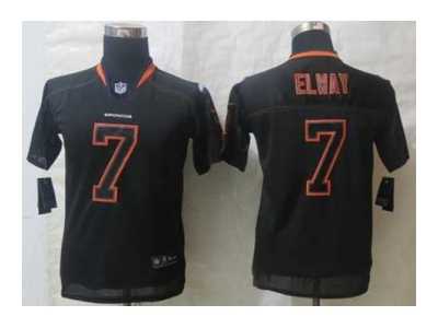 Youth Nike denver broncos #7 john elway black jerseys[Elite lights out]