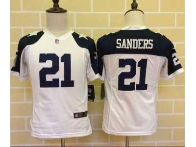 Youth Nike Dallas Cowboys #21 Deion Sanders White jerseys