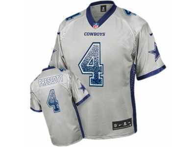 Youth Nike Dallas Cowboys #4 Dak Prescott Limited Grey Drift Fashion NFL Jersey
