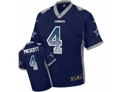 Youth Nike Dallas Cowboys #4 Dak Prescott Limited Navy Blue Drift Fashion NFL Jersey