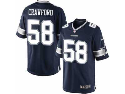 Youth Nike Dallas Cowboys #58 Jack Crawford Limited Navy Blue Team Color NFL Jersey