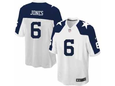 Youth Nike Dallas Cowboys #6 Chris Jones Game White Throwback Alternate NFL Jersey