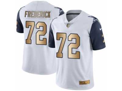 Youth Nike Dallas Cowboys #72 Travis Frederick Limited White Gold Rush NFL Jersey
