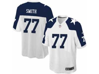 Youth Nike Dallas Cowboys #77 Tyron Smith Game White Throwback Alternate NFL Jersey