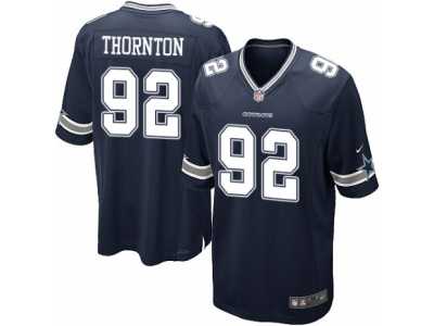 Youth Nike Dallas Cowboys #92 Cedric Thornton Game Navy Blue Team Color NFL Jersey
