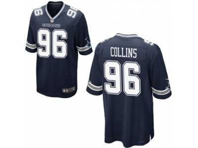 Youth Nike Dallas Cowboys #96 Maliek Collins Navy Blue Team Color NFL Jersey